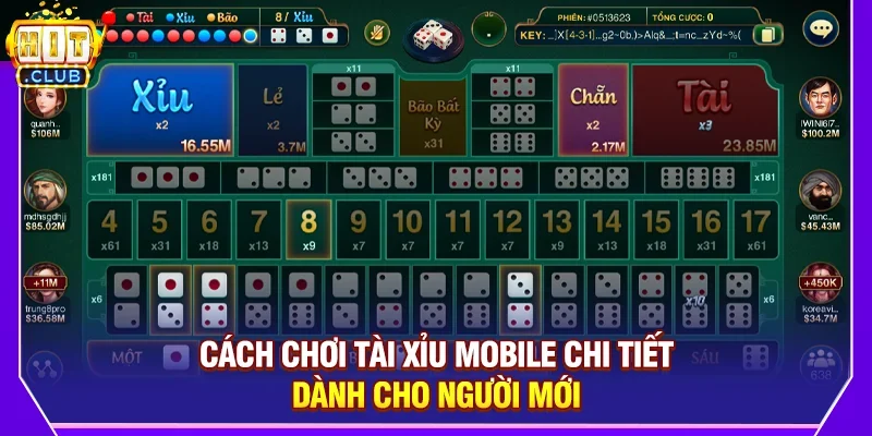 Cách chơi Tài xỉu mobile chi tiết dành cho người mới