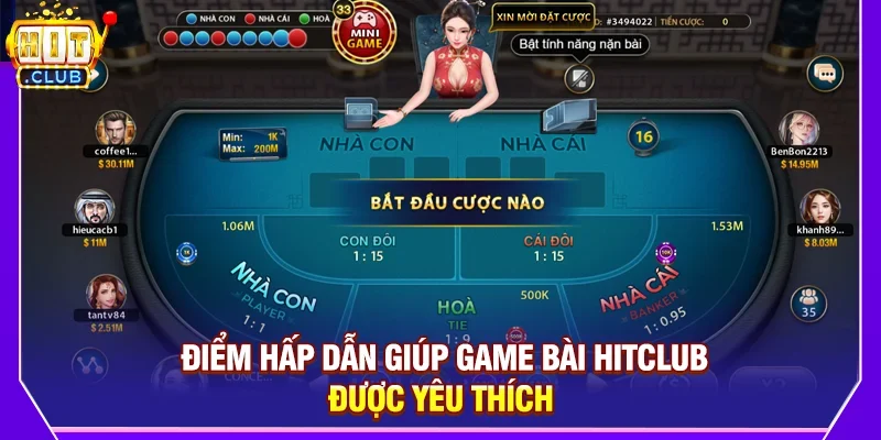  Điểm Hấp Dẫn Giúp Game Bài Hitclub Được Yêu Thích
